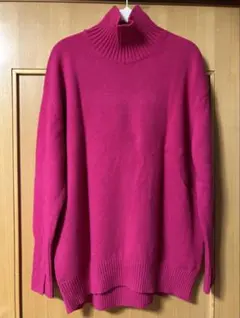 ICB ソフトカシミヤミックス ハイネックニット　オールドローズ（WEB限定色）