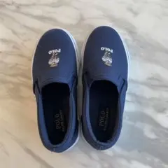 Polo Ralph Laurenネイビー スリッポン キッズシューズ　18㎝