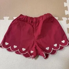 apres les cours 裾スカラップ刺繍ショートパンツ