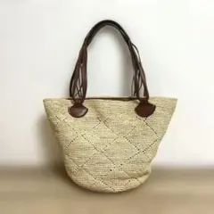 美品⭐︎genten ラフィア ショルダーバッグ（ロカリタ） - メルカリ