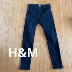 ◼️H&M◼️ブラックデニム◼️スリムパンツ◼️ストレッチ◼️155//72Aのサムネイル