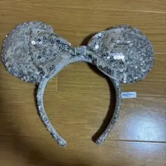 ディズニー ミニー シルバー スパンコール カチューシャ