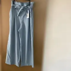 ベルト ワイドパンツ