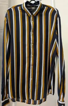 ZARA リラックスフィット ストライプ長袖シャツ