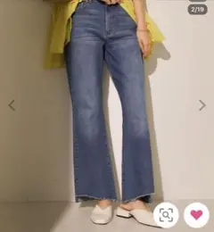 Bou Jeloud 新品札付き♪ ステップヘムフレアデニムパンツ