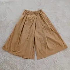 無印良品 ガウチョパンツ ウエストゴム コットン カジュアル ゆったり シンプル