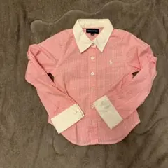 美品 Ralph Lauren シャツ 110cm ピンク ギンガムチェック