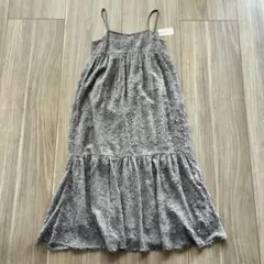 新品未使用【期間限定出品】archives フェザーキャミワンピース グレー M