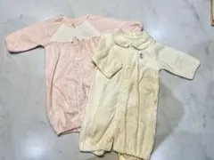 《美品・未使用》2wayオール ロンパース 2枚組 50 60 女の子 新生児