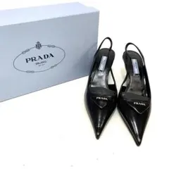 ▲ プラダ　PRADA パンプス　トライアングルロゴ　34 2/1 21.5のサムネイル