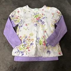 hakka kids 花柄プリント 半袖Tシャツ　長袖 2枚セットのサムネイル
