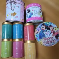 リラックマ・ディズニープリンセス空き缶3個セット（+海苔缶6個）