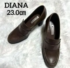 DIANA ダイアナ ヒールアップ ローファー 23㌢ ブラウンのサムネイル