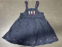 ミキハウス デニムジャンバースカート 100