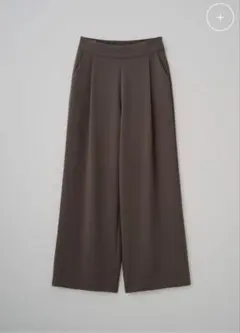 【SOÉJU】サイドタックワイドパンツ カーキブラウン
