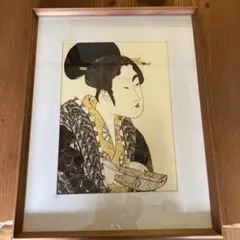 真作】竹久夢二 長崎十二景「青い酒」300部限定番号入り版画 日芸版画
