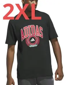 【新品】ADIDAS★アディダス★カジュアル半袖Tシャツ★2XL★ブラック