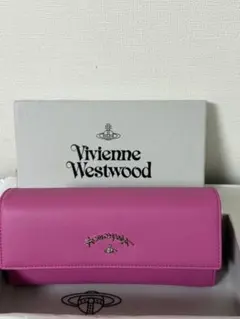 【新品未使用】ヴィヴィアンウエストウッド 二つ折り財布 ピンク 1点再入荷【最新作♥可愛さ最高】高級感オーブ ヴィヴィアン