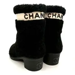 CHANEL シャネル ムートン ブーツ 38 ロゴ ココマーク ボアのサムネイル