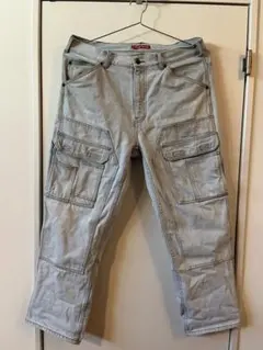 Old Markオールドマークダメージ加工ヒッコリーペインターパンツ