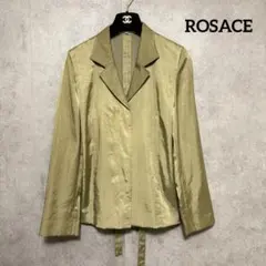 ROSACE テーラード ジャケット レッド 襟 肩パット 麻100% 高島屋 