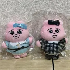 おぱんちゅうさぎ マスコットチャーム しまむら ワンピース 千鳥柄 2点セット