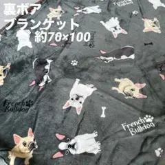 ★本日限定価格★ フレンチブルドッグ　フレブル　裏ボアブランケット　グリーン