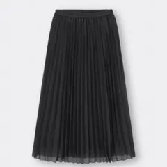 お値下げ　♦︎新品♦︎シアープリーツロングスカート　ブラック　　XLサイズ