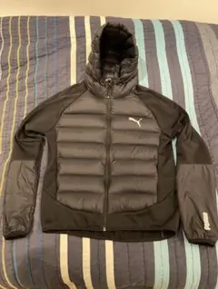 PUMA フード付きダウンジャケット ブラック　L