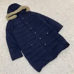 AIGLE エーグル　ダウンコート　フード付き　アウター　ネイビー　サイズ36