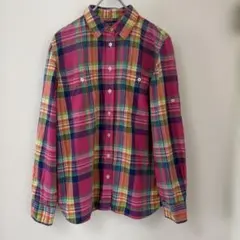 ラルフローレン　チェック柄　Lサイズ　オーバーサイズ　アメリカ古着　古着