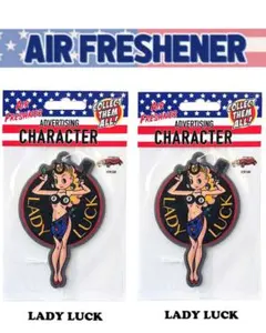 【LADY LUCK】アメリカン エアフレッシュナー/車用芳香剤/２枚セット