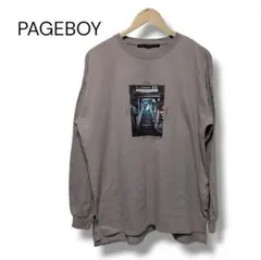 PAGEBOY Tシャツ ロングスリーブ アンティークフォト ブラウン F