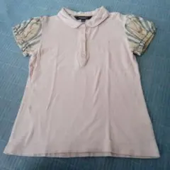 324）BURBERRY ピンク ポロシャツ 130A