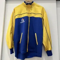 TOPPER トラックジャケット イエロー ブルー　レトロジャージ　古着