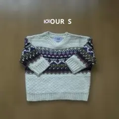 韓国子供服/OUR/未使用 ノルディック柄ニット/S