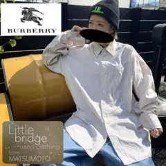 バーバリー　Burberry LONDON カフスドレスシャツ　刺繍ロゴ　古着
