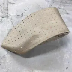 ポールスミス ネクタイ 金色 薄い橙 ドット シルク 光沢 おしゃれ【n1315