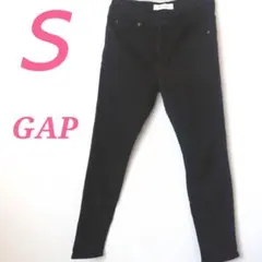 GAP ブラック スキニーデニム S　スタイリッシュ　カジュアルコーデ　美脚効果