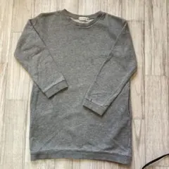 【120㎝】branshes ブランシェス　グレー ロングトレーナー　総丈53㎝