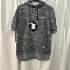 [✨新古品✨]OUTDOOR アウトドア迷彩柄半袖パーカー Lサイズ