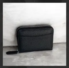 財布 ブラック 本革 ミニ財布 コンパクト きれい シンプル オシャレのサムネイル