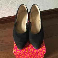 ダイアナ 黒 スエードパンプス 23.0cm