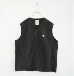 ダントン Vネックベスト　黒　メンズM