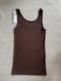 Brandy Melville ブラウン色リブ編みタンクトップ
