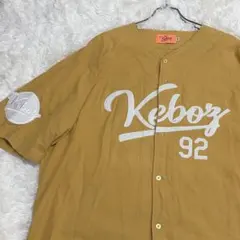 【大人気XL】ケボズ KEBOZ 刺繍ワッペン ベースボールシャツ マスタードのサムネイル