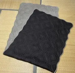 美品☆ベルベット調 ロングラグ M