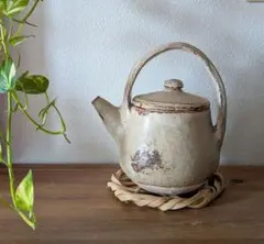 急須 陶器 蔓ハンドル 作家物 蔓細工 未使用に近い美品 - メルカリ