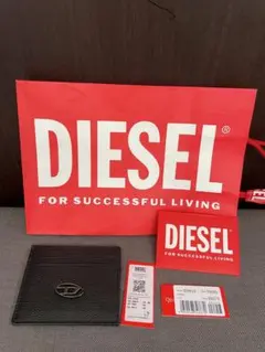 DIESEL ブラックレザー カードケース　名刺入れ　定期入れ