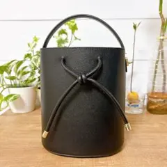 スナイデル　バケットバッグ　黒　ブラック　ハンドバッグ　ショルダー
